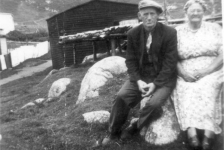 658: Michael Lambe and visitor. (circa 19??) [courtesy of Julia (Carroll) Best]  - Michael son of James Lambe &amp;amp; Anastasia Whiffen, married Johanna Best &amp;amp; Julia Carroll